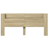 Headboard Cabinet with LED Sonoma Oak 220x16.5x103.5 cm 839275