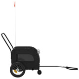 Pet Bike Trailer Black 125 x 53 x 54 cm Oxford fabric and iron 93849
