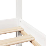 Bed Frame with Headboard without Mattress White 200x200 cm 3306719