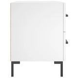 Bedside Cabinet White 40x35x47.5 cm Engineered Wood 827308