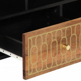 TV Cabinet 100x33x46 cm Solid Wood Mango 358300