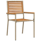 Garden Dining Set 7 pcs Beige and Brown Poly Rattan 3365483