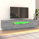 TV Cabinet with LED Lights Grey Sonoma 160x35x40 cm 815727