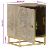 Bedside Cabinet 40x30x50 cm Solid Wood Mango and Iron 372014