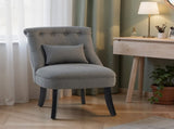 Fabric Single Sofa Dining Chair Tub Chair Upholstered W/ Pillow Solid Wood Leg Home Living Room T3398P423511