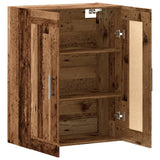Wall Mounted Cabinet Old Wood 69.5x34x90 cm Engineered Wood 857312