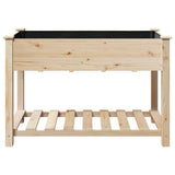 Garden Planter Beige 115 x 59 x 76.5 cm Solid fir wood 42006567