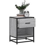 ZNTS Bedside Cabinet Grey Sonoma 40x31x50 cm Engineered Wood 848690