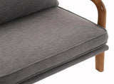 Oak Armrest Oak Upholstered Single Lounge Chair Indoor Lounge Chair Dark Grey 81136898