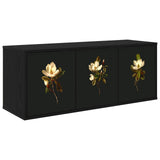 Wall-mounted TV Cabinet BREMEN 102 x 33 x 40 cm Black Oak 8007186