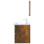 ZNTS 2 Piece Bathroom Furniture Set Smoked Oak Engineered Wood 815735