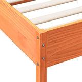 Bed Frame without Mattress Wax Brown 120x190 cm Small Double Solid Wood Pine 3328252