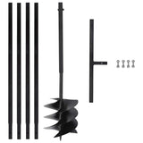 Ground Drill with Handle 250 mm with Extension Tube 4 m Steel 3059406