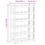 Wine Rack for 30 Bottles Brown Solid Wood Pine 373391