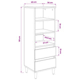 Highboard Old Wood 40 x 36 x 110 cm Engineered Wood 8009865