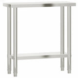 Kitchen Work Table 82.5x30x85 cm Stainless Steel 376451