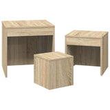 Nesting Tables 3 pcs Sonoma Oak Engineered Wood 808597