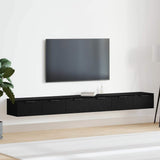 Wall-mounted Cabinet 2 pcs Black Oak 102 x 30 x 20 cm 3333075