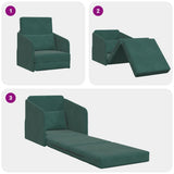 Sofa Bed Dark Green 65 x 80 x 83 cm Velvet 4106650