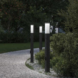 Bollard Lights with Sensor&Outlet 3 pcs 80 cm Black IP44 4006092
