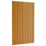 Roof Panels 36 pcs Galvanised Steel Light Wood 80x45 cm 317208