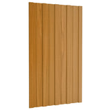 Roof Panels 36 pcs Galvanised Steel Light Wood 80x45 cm 317208