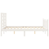 Bed Frame without Mattress White 120x200 cm Solid Wood Pine 3192877