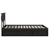 Bed Frame with Headboard Black 140 x 200 cm Solid Pine Wood 3409760
