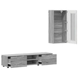 TV Cabinet Set FLORIN 3 pcs Grey Sonoma Engineered Wood 3397930