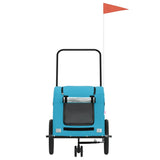 Pet Bike Trailer Blue Oxford Fabric and Iron 93988