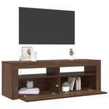 TV Cabinet with LED Lights Brown Oak 120x35x40 cm 815689