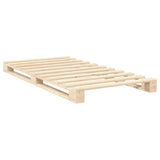 Bed Frame Natural Pine Solid Wood Single Durable Rectangular 3281533