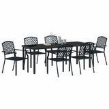 Garden Dining Set 7 pcs Anthracite Powder-Coated Steel 3379308