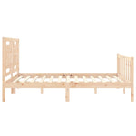 ZNTS Bed Frame without Mattress King Size Solid Wood Pine 3192171