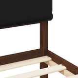 Bed Frame with Upholstered Headboard Dark Brown and Black 903936