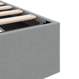 Storage Bed with Mattress Light Grey 203 x 100 cm Fabric 3370054