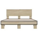 Bed Frame without Mattress Sonoma Oak 135x190 cm Double 3280208
