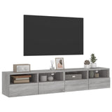 TV Wall Cabinets 2 pcs Grey Sonoma 80x30x30 cm Engineered Wood 836879