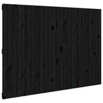 ZNTS Wall Headboard Black 159.5x3x110 cm Solid Wood Pine 824952