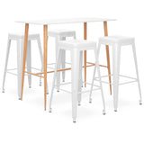 5 Piece Bar Set White 3057430