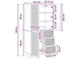 Cabinet Set 2 pcs 66 x 34.5 x 90 cm Engineered Wood 3416399