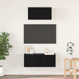 TV Cabinet Set 2 pcs Black Oak Engineered Wood 3393382