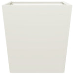 ZNTS Garden Planters White 2 pcs 50x50x50 cm Steel 851069