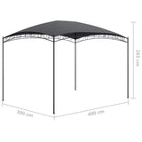 Gazebo 3x4x2.65 m Anthracite 180 g/m 313911