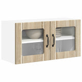 Wall Glass Cabinet LUCCA Sonoma Oak 80 x 31 x 40 cm 884947