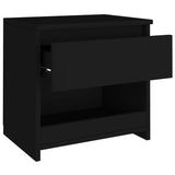 ZNTS Bedside Cabinets 2 pcs Black 40x30x39 cm Engineered Wood 803446