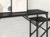 Console Table 2 pcs Black Oak 100 x 28 x 75 cm Engineered Wood 882888