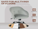 46-56 cm Velvet-feel Office Chair - Grey T3398P377436