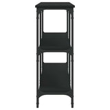 Console Table Black 200x29x75 cm Engineered Wood 834110