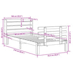 Bed Frame with Headboard without Mattress 90x200 cm 3306847